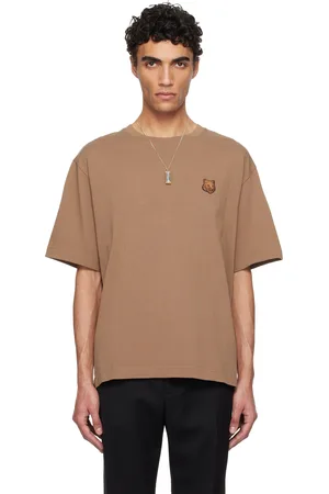 Maison Kitsuné Brown Bold Fox Head Patch Oversize T-shirt