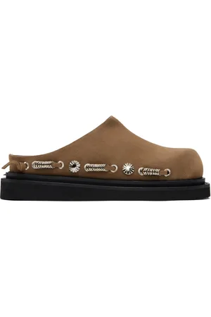 TOGA PULLA Tan Suede Slip-on Loafers
