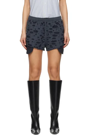Acne Studios Black Distressed Shorts
