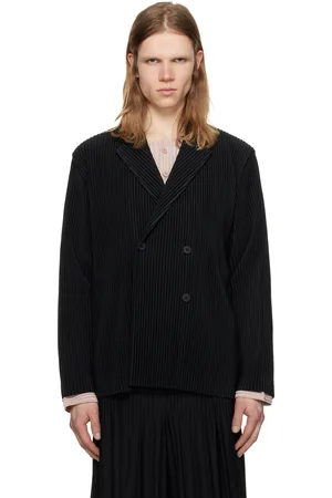 Issey Miyake Black Tailored Pleats 1 Blazer