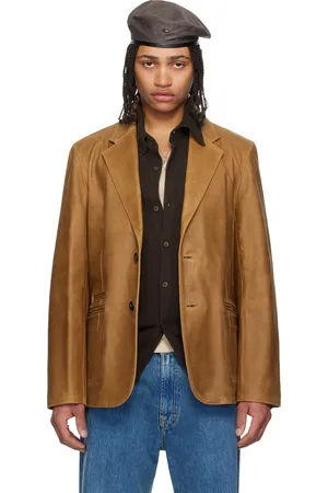 OUR LEGACY Tan Opening Leather Blazer