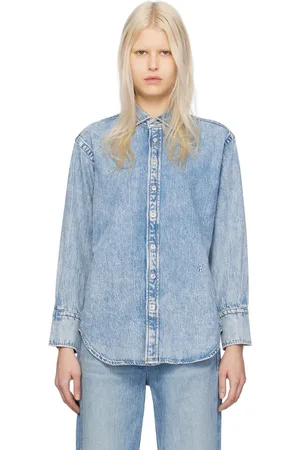 RAG&BONE Blue Featherweight Diana Denim Shirt