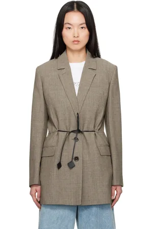 Lanvin Brown Belted Wool Blazer