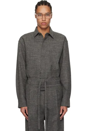 FEAR OF GOD Gray Button Up Shirt
