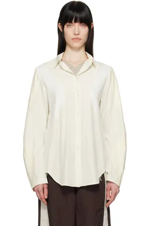 OPEN YY Off-White Curved Panel Shirt