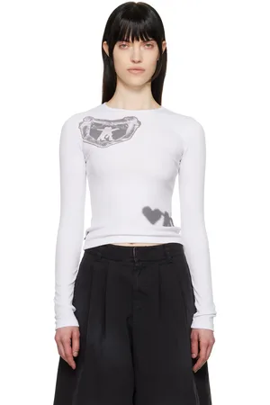 OPEN YY Ribbed YY Hug & Heart Top