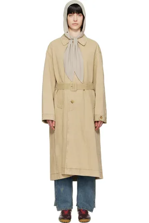 OPEN YY Detachable Scarf Trench Coat