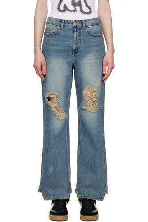 OPEN YY Distressed Loose Straight Jeans