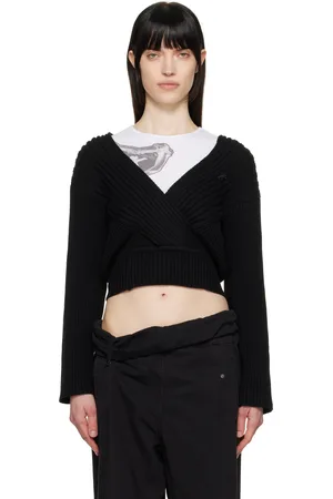 OPEN YY Criss Cross Ribbed Pullover Sweater