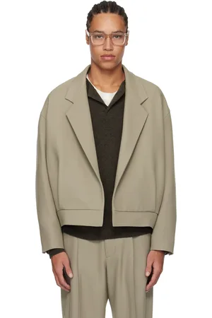 FEAR OF GOD Beige Wool Gabardine Notch Lapel Blazer