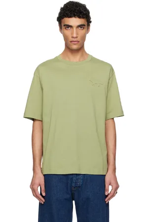 Maison Kitsuné Green Embossed Profile Fox Oversize T-shirt