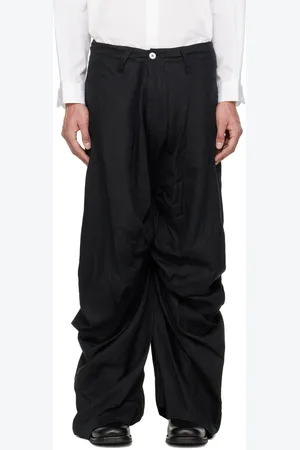 Fumito Ganryu Draped Linen Trousers
