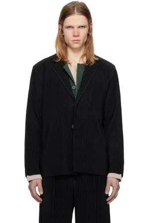 Issey Miyake Black Tailored Pleats 1 Blazer