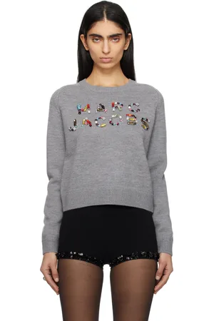 Marc Jacobs Gray Gem Knit Logo Sweater