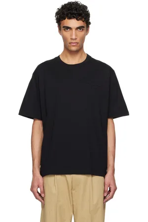 Maison Kitsuné Black Embossed Profile Fox Oversize T-shirt