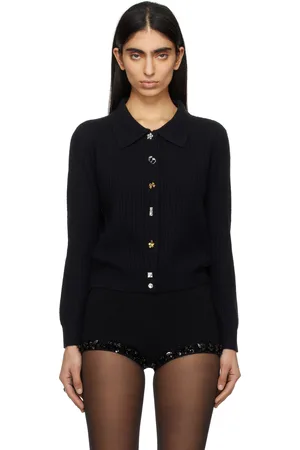 Marc Jacobs Black Cable Knit Charm Cardigan