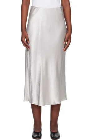 Max Mara Silver Alessio Midi Skirt