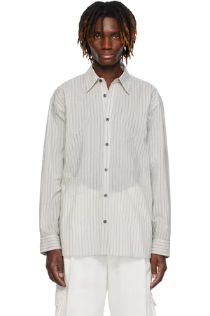 DRIES VAN NOTEN Gray Loose Cotton Shirt