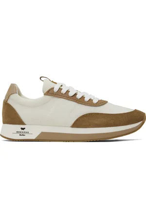 Max Mara Off-White & Tan Raro Sneakers