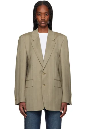 Filippa K Taupe Tailored Herringbone Blazer