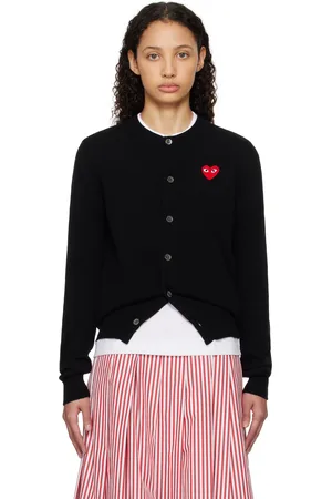 Comme des Garçons PLAY Black Red Heart Cardigan