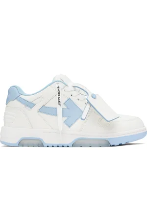 OFF-WHITE White & Blue Out Of Office Sneakers
