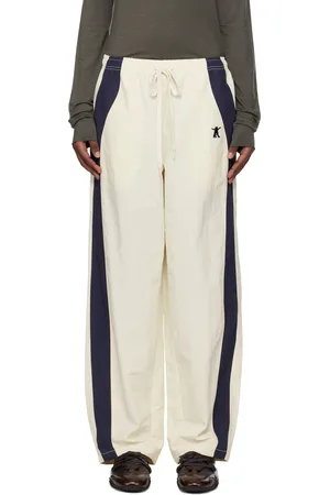 OPEN YY Beige & Navy YY Color Block Lounge Pants