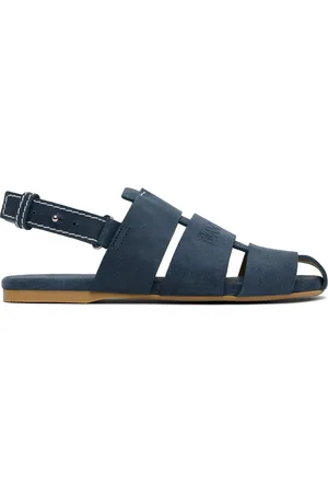 J.W.Anderson Blue Stripe Flat Sandals