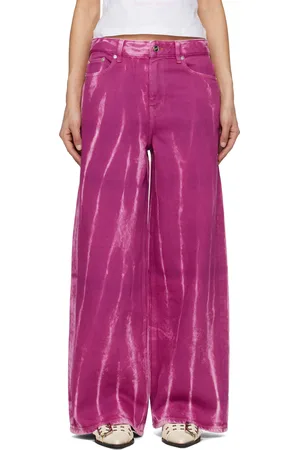 Ganni Purple Overdyed Heavy Denim Marri Jeans