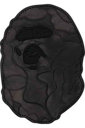 BAPE Black Embossed Leather Card Holder