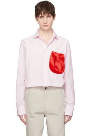 J.W.Anderson Pink Satin Balloon Pocket Shirt