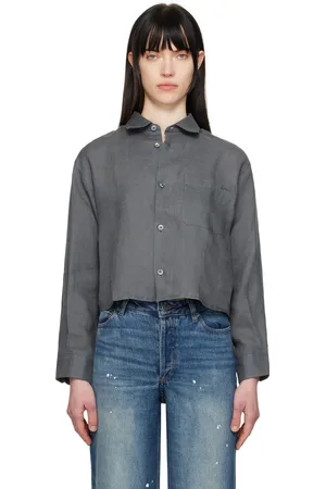A.P.C. Gray Sophie Logo Shirt