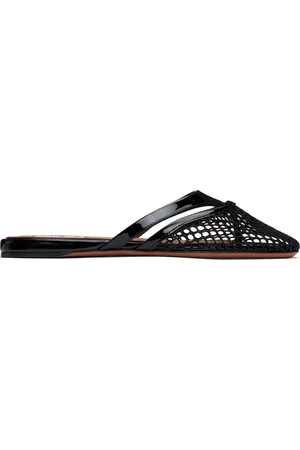 Alaïa Black Net Fi Fishnet Mules