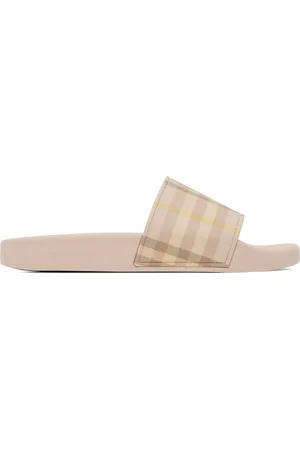 Burberry Pink Check Pool Slides