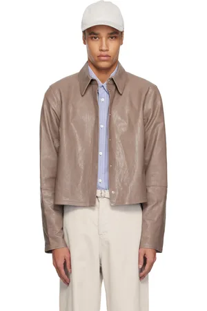 OUR LEGACY Taupe Auto Leather Shirt