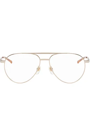Gucci Gold Pilot Navigator Glasses