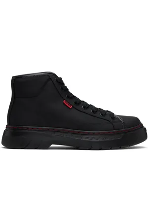 HUGO BOSS Black Structured High-Top Sneakers