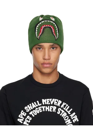 BAPE Green 2nd Shark Knit Beanie