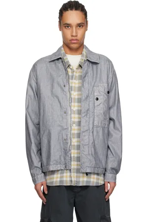 C.P. Company Gray Lino Wax Overshirt