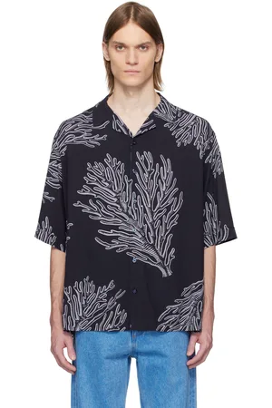 HUGO BOSS Navy Graphic Shirt