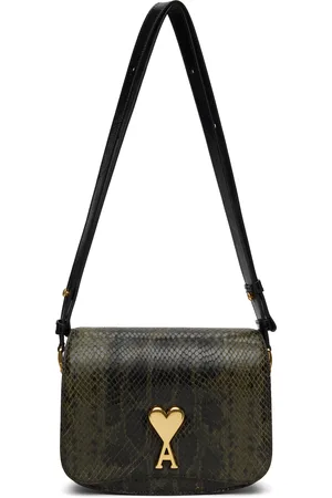 Ami Green & Black Leather Paris Paris Bag