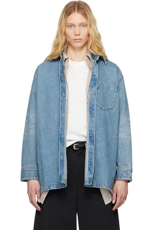 Ami Blue Cotton Ami de Coeur Denim Overshirt