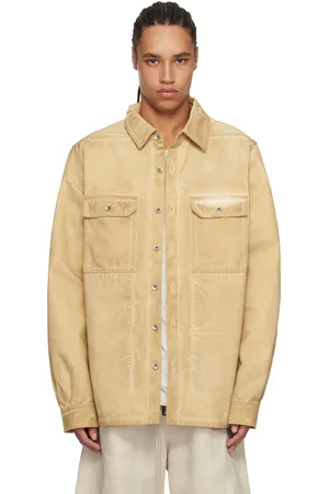 Rick Owens Beige Hollywood Organic Cotton Overshirt