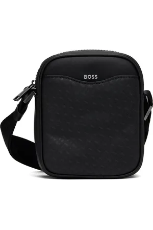 HUGO BOSS Black Monogram Pocket Reporter Bag