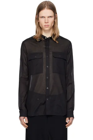 Rick Owens Black Hollywood Cotton Voile Shirt