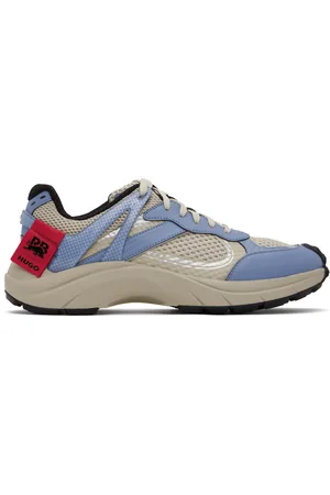 HUGO BOSS Off-White & Blue RB Edition Hybrid Sneakers