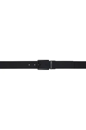 HUGO BOSS Black Emed Leather Belt