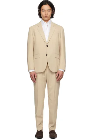 HUGO BOSS Beige Single-Breasted Suit