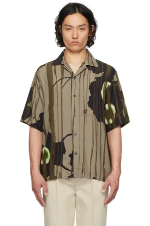 HUGO BOSS Taupe Floral Shirt