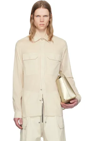 Rick Owens Off-White Hollywood Cotton Voile Outer Shirt